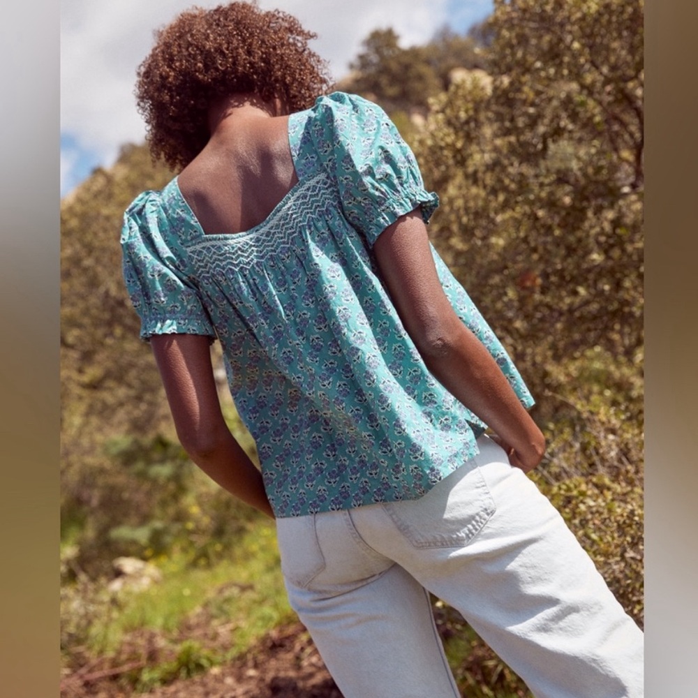 NWT Sonmer Teal Hand Crochet Blouse
